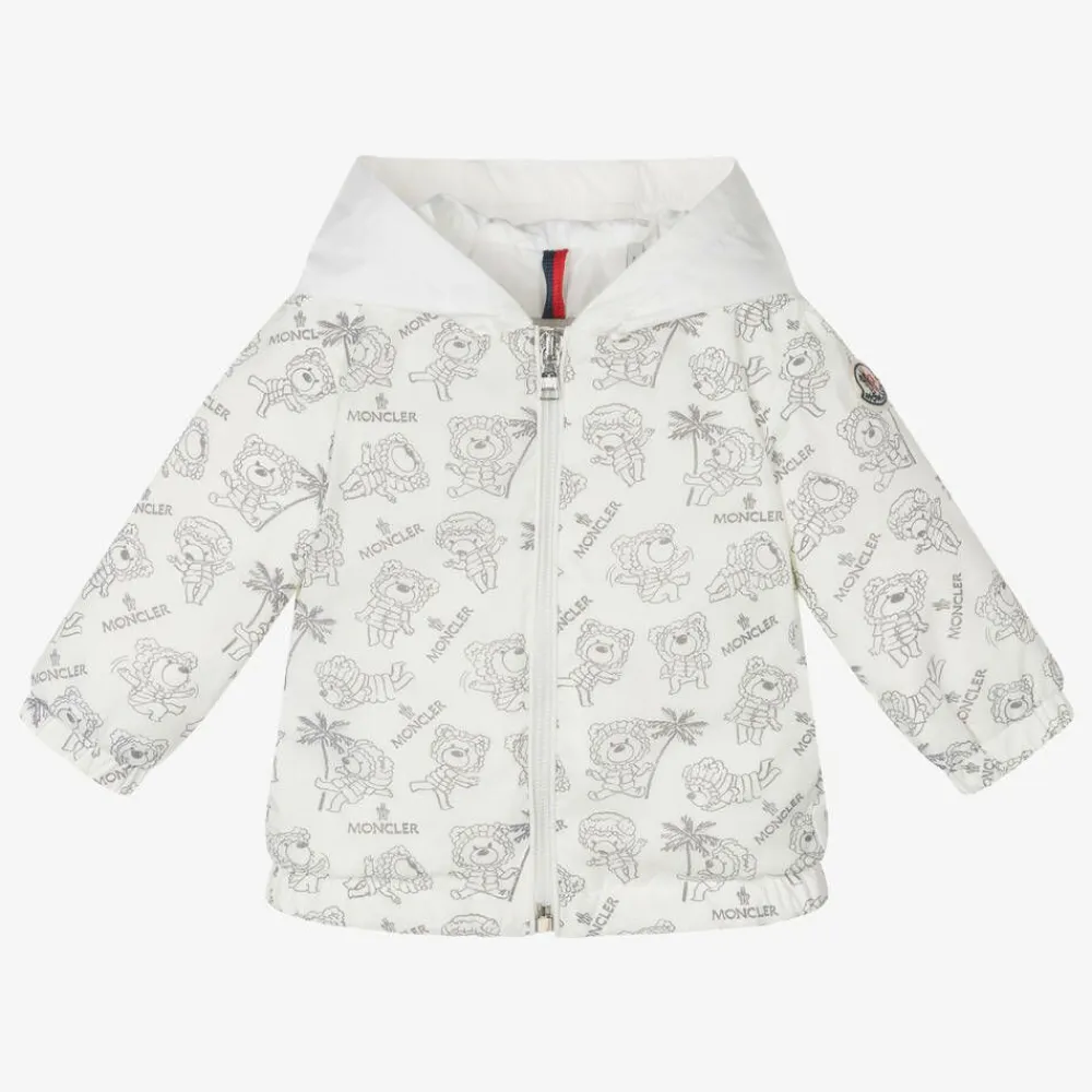 Moncler Enfant Coats & Jackets*Ivory Teddy Bear Hooded Fynn Jacket