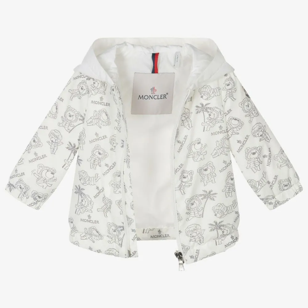 Moncler Enfant Coats & Jackets*Ivory Teddy Bear Hooded Fynn Jacket