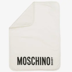 Moschino Baby Gifts*Ivory Teddy Bear Logo Cotton Changing Bag (39cm)