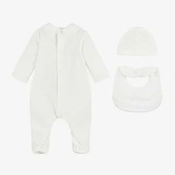 Paz Rodríguez Gifts|Babysuits*Ivory Velour Babysuit Set