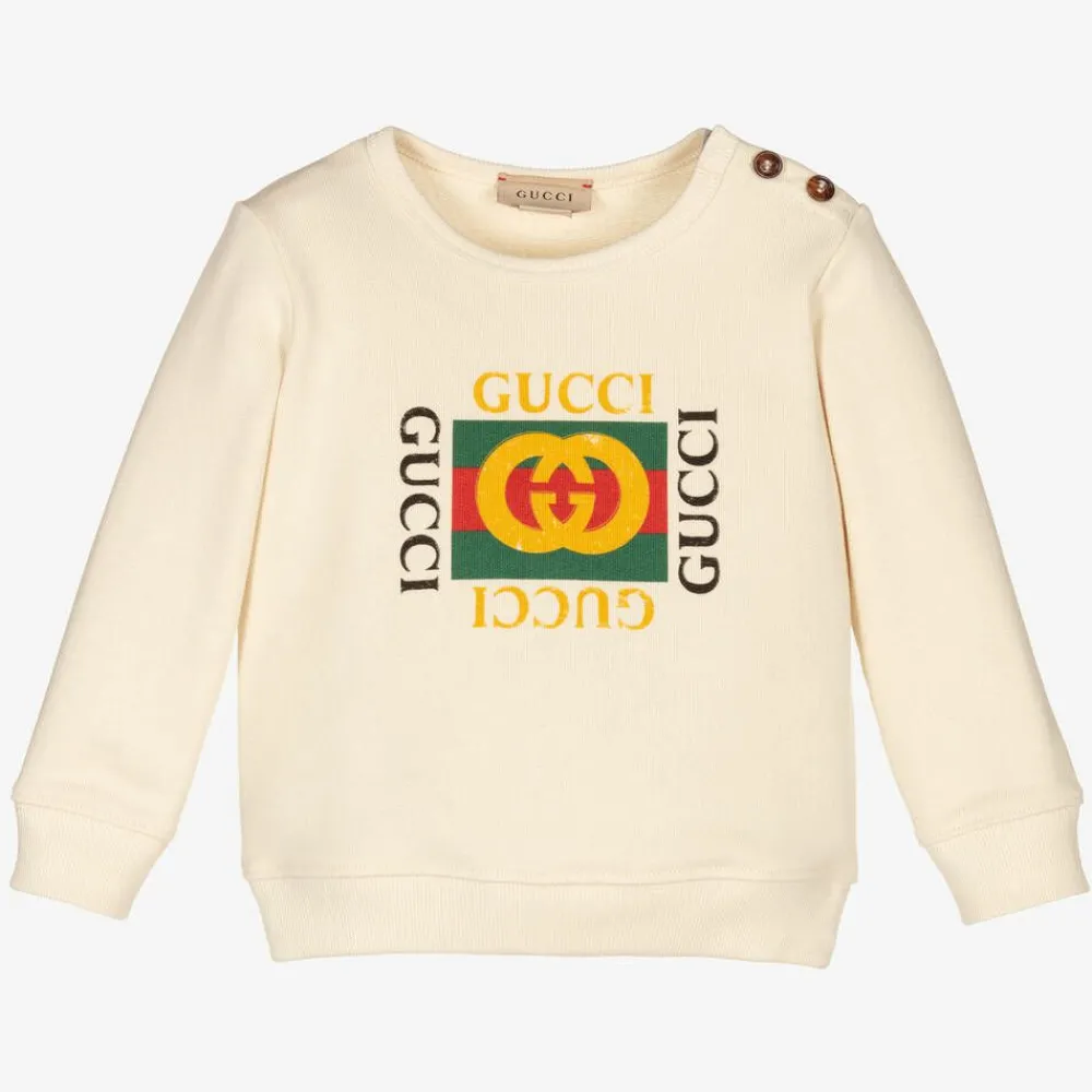 Gucci Tops*Ivory Vintage Logo Sweatshirt