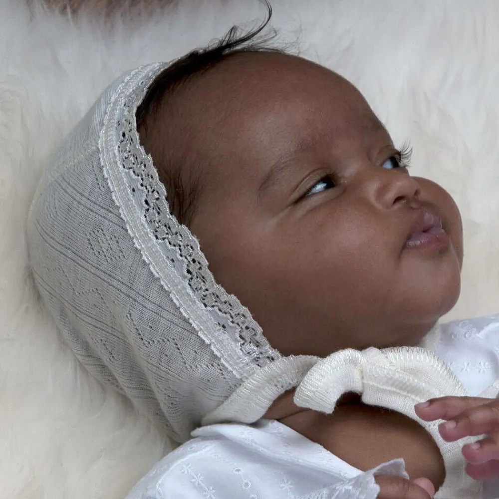 Joha Hats|Hats*Ivory Wool & Silk Bonnet