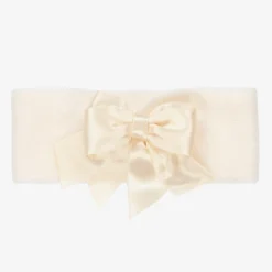La Perla Hair Accessories*Ivory Wool Bow Headband
