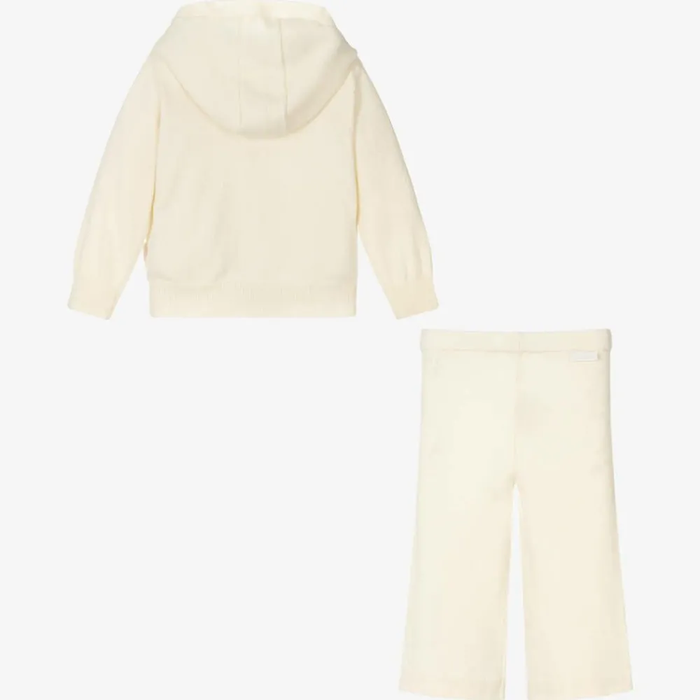 Moncler Enfant Tracksuits*Ivory Wool Knit Tracksuit