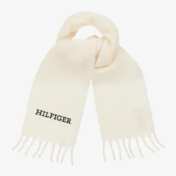 Tommy Hilfiger Scarves|Scarves*Ivory Wool Scarf (150cm)
