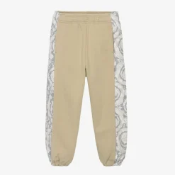 Versace Trousers*Junior Boys Beige Cotton Barocco Joggers