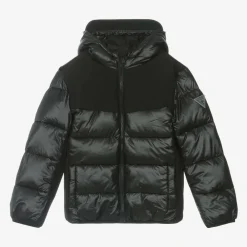 Guess Coats & Jackets*Junior Boys Black Hooded Puffer Jacket