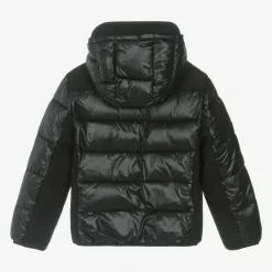 Guess Coats & Jackets*Junior Boys Black Hooded Puffer Jacket