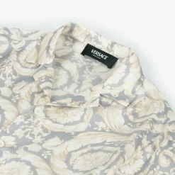 Versace Tops*Junior Boys Ivory Silk Barocco Shirt