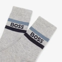 BOSS Socks*Junior Boys Navy Blue & Grey Socks (3 Pack)