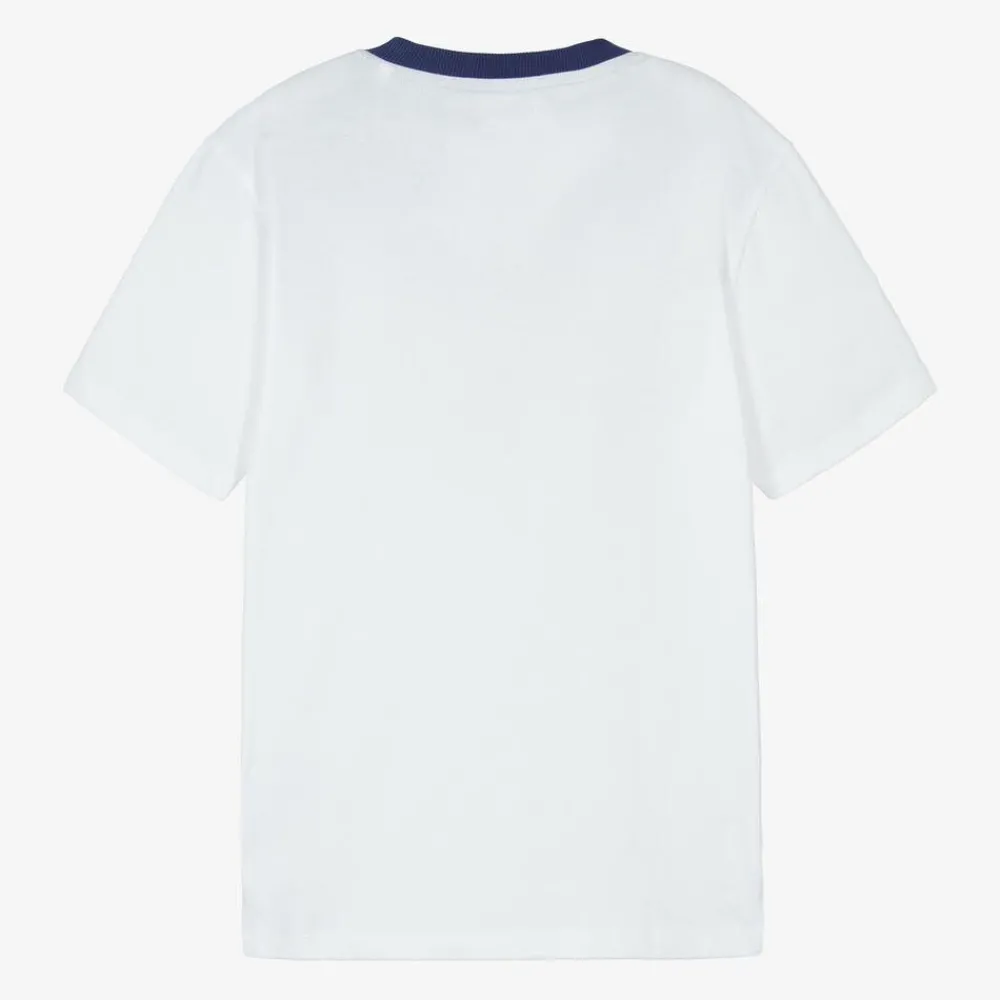 Guess Tops*Junior Boys White Cotton T-Shirt