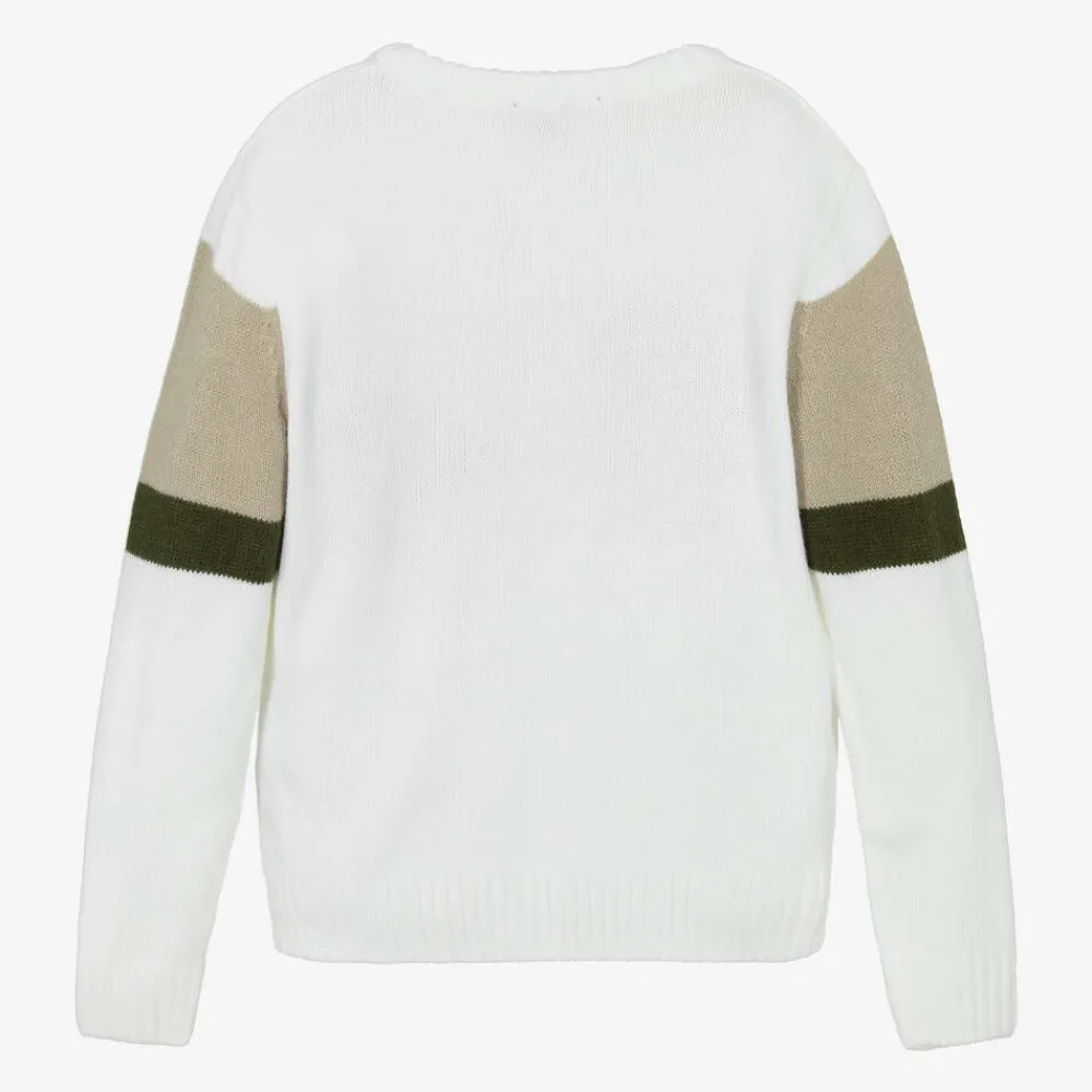 Guess Tops*Junior Boys White Knitted Jumper