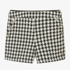 Guess Shorts*Junior Girls Black & White Houndstooth Shorts