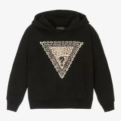 Guess Tops*Junior Girls Black Cotton Hoodie