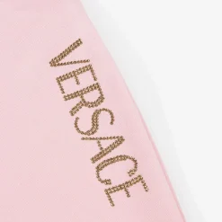 Versace Trousers*Junior Girls Pink Cotton Flared Joggers