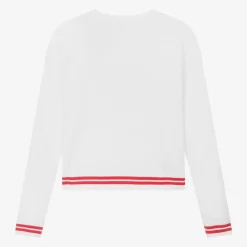 Guess Tops*Junior Girls White Cashmere Heart Sweater