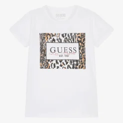 Guess Tops*Junior Girls White Cotton T-Shirt