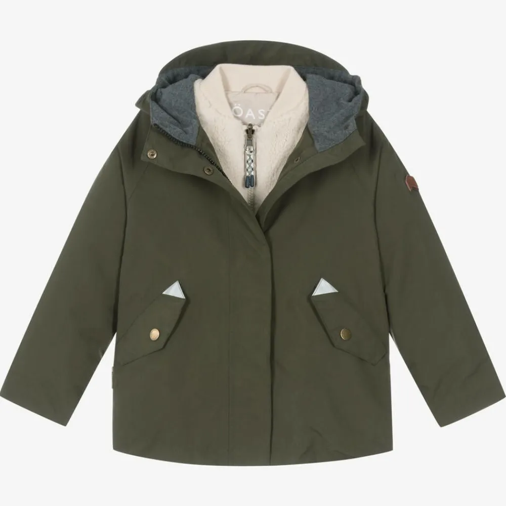 Töastie Coats & Jackets|Coats & Jackets*Khaki Green 2-in-1 Waterproof Raincoat