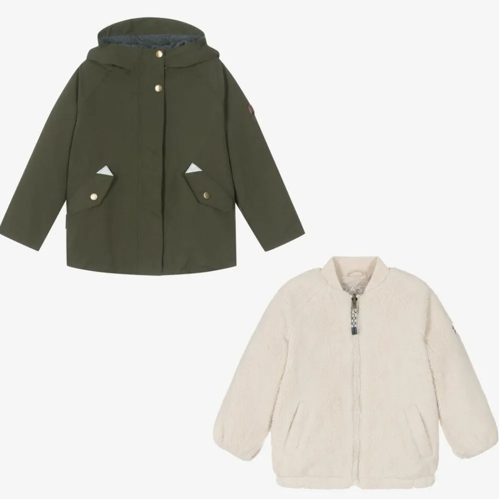 Töastie Coats & Jackets|Coats & Jackets*Khaki Green 2-in-1 Waterproof Raincoat