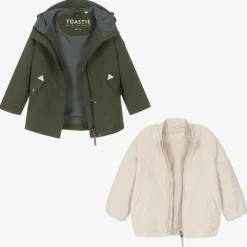 Töastie Coats & Jackets|Coats & Jackets*Khaki Green 2-in-1 Waterproof Raincoat