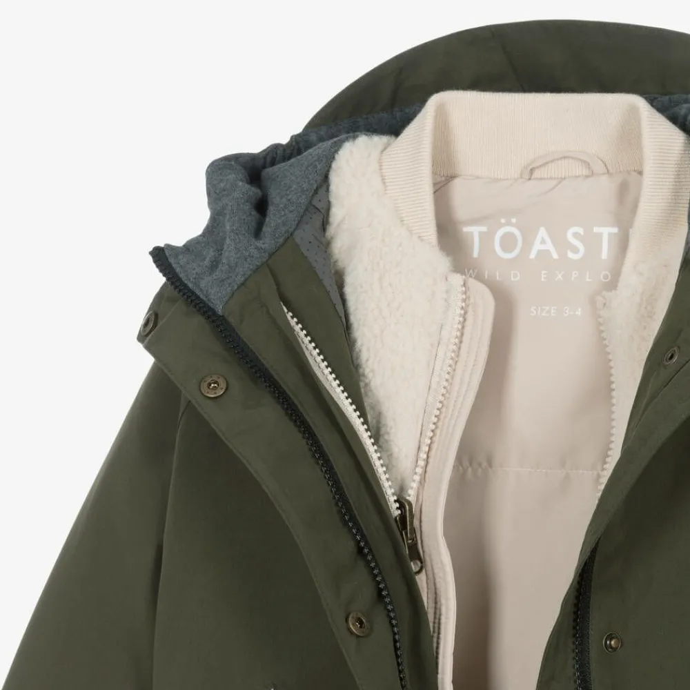 Töastie Coats & Jackets|Coats & Jackets*Khaki Green 2-in-1 Waterproof Raincoat