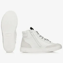 Moncler Enfant Trainers|Trainers*Leather High-Top Logo Trainers