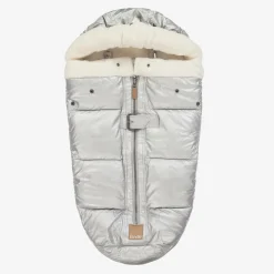 Elodie Footmuffs*Metallic Silver Padded Footmuff (90cm) SilverSheen