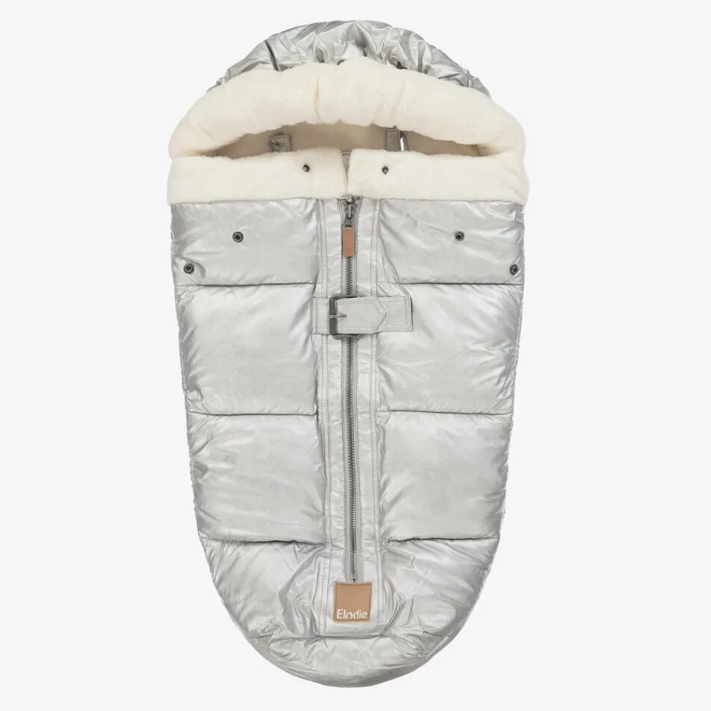 Elodie Footmuffs*Metallic Silver Padded Footmuff (90cm) SilverSheen