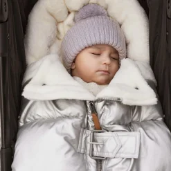 Elodie Footmuffs*Metallic Silver Padded Footmuff (90cm) SilverSheen