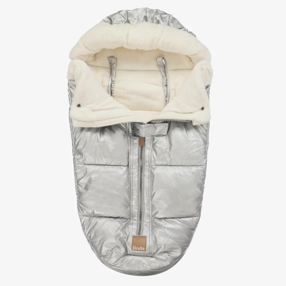 Elodie Footmuffs*Metallic Silver Padded Footmuff (90cm) SilverSheen
