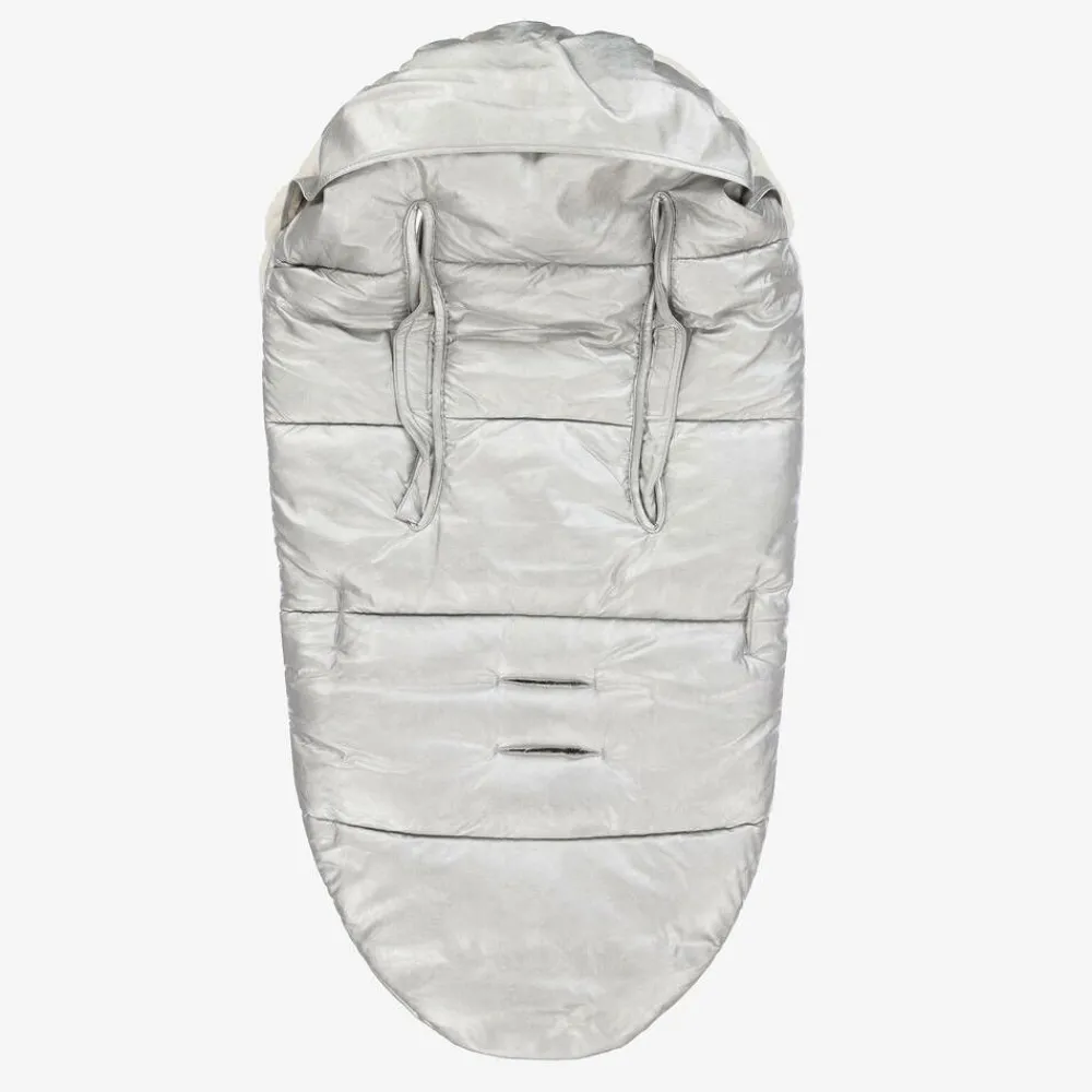 Elodie Footmuffs*Metallic Silver Padded Footmuff (90cm) SilverSheen