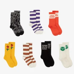 Mini Rodini Socks|Socks*Multicolour Organic Cotton Socks (7 Pack)