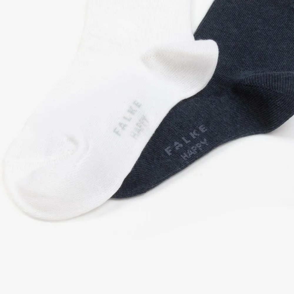 Falke Socks|Socks*Navy Blue & White Cotton Socks (2 Pack)