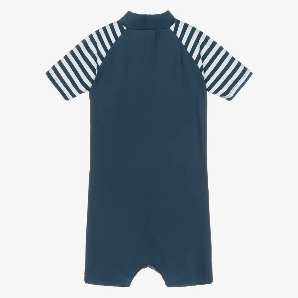 Playshoes Swimwear|Swimwear*Navy Blue Anchor Sun Suit (UPF50+)