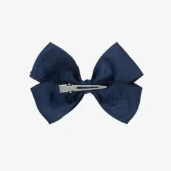 Bowtique London Hair Accessories*Blue Bow Hair Clip (10cm) Navy