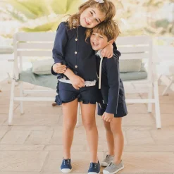 Pisamonas Trainers*Navy Blue Canvas Slip-On Trainers