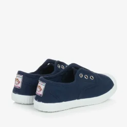 Pisamonas Trainers*Navy Blue Canvas Slip-On Trainers