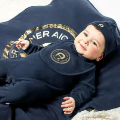 AIGNER Gifts|Babysuits*Navy Blue Cotton Babysuit Set