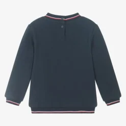 Tartine et Chocolat Tops*Navy Blue Cotton Eiffel Tower Sweatshirt