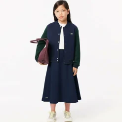 Lacoste Coats & Jackets|Coats & Jackets*Navy Blue Cotton Jersey Varisty Jacket