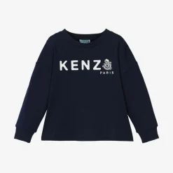 KENZO KIDS Tops*Navy Blue Cotton Snake Top