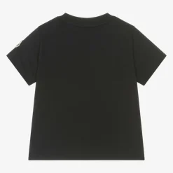 Moncler Enfant Tops*Navy Blue Cotton Squirrel Logo T-Shirt