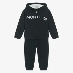 Moncler Enfant Tracksuits|Tracksuits*Navy Blue Cotton Tracksuit