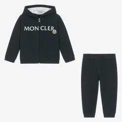 Moncler Enfant Tracksuits|Tracksuits*Navy Blue Cotton Tracksuit