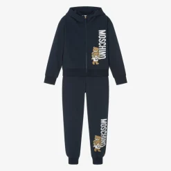 Moschino Kid-Teen Tracksuits|Tracksuits*Navy Blue Cotton Tracksuit