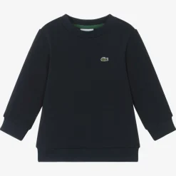 Lacoste Tops*Navy Blue Crocodile Logo Sweatshirt