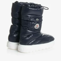 Moncler Enfant Boots|Boots*Navy Blue Down Pocket Boots