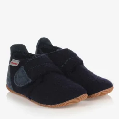 Giesswein Slippers|Slippers*Navy Blue Felted Wool Slippers