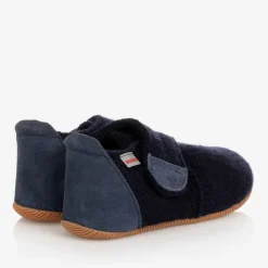 Giesswein Slippers|Slippers*Navy Blue Felted Wool Slippers