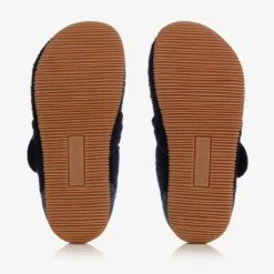 Giesswein Slippers|Slippers*Navy Blue Felted Wool Slippers